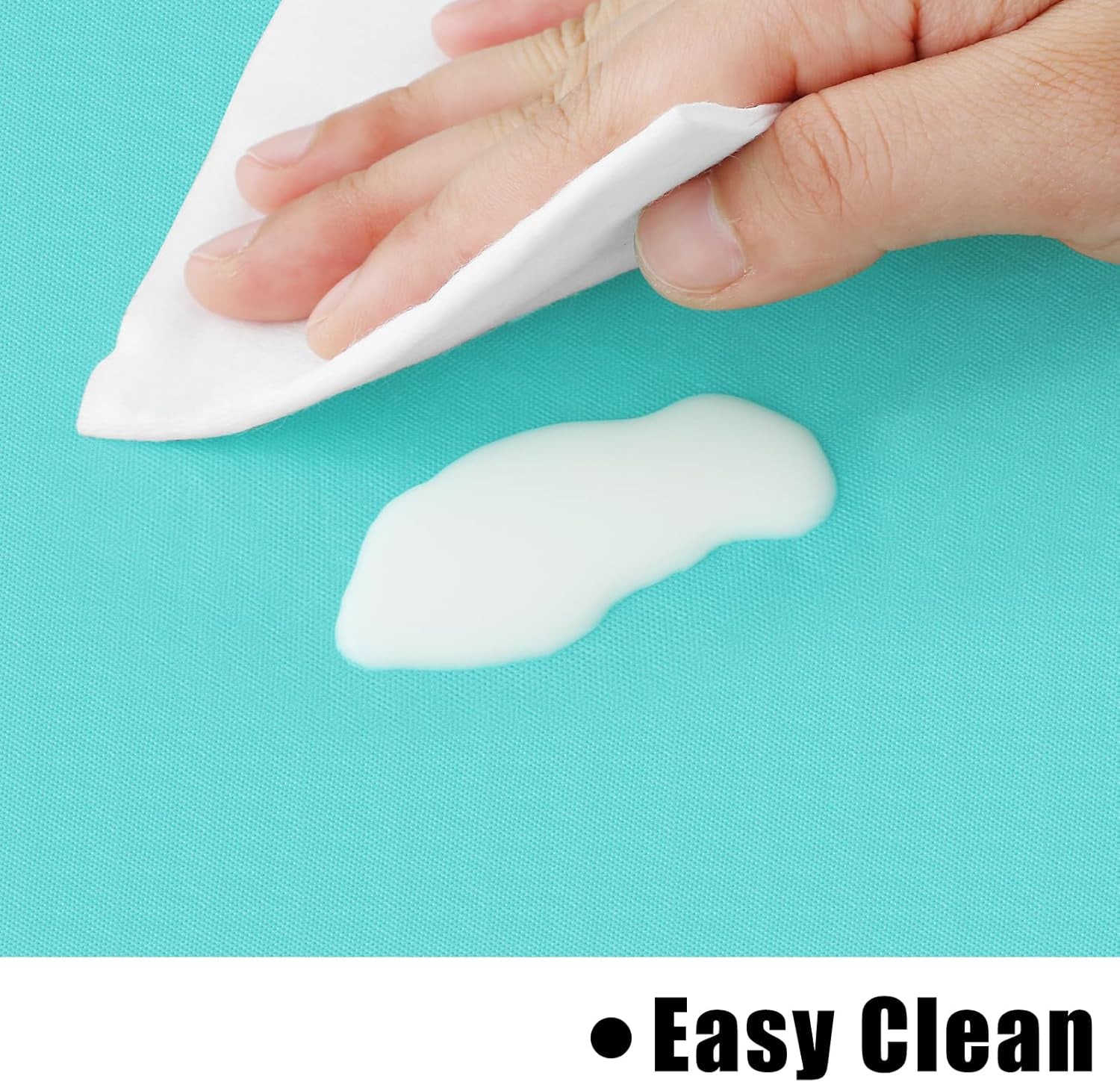 2 Pack Rectangle Vinyl Tablecloth, Waterproof Spillproof Plastic Flannel Backed Table Cloth, Wipe Clean Table Cover for Dining, Buffet Parties and Camping (Teal, 52" X 70")