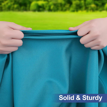 Rectangle Table Cloth Cover, Waterproof Polyester Elastic Fitted Tablecloth, Fits for 6 Foot Folding Tables, Washable Table Protector for Picnic, Camping, Outdoor (Teal, 30" X 72")