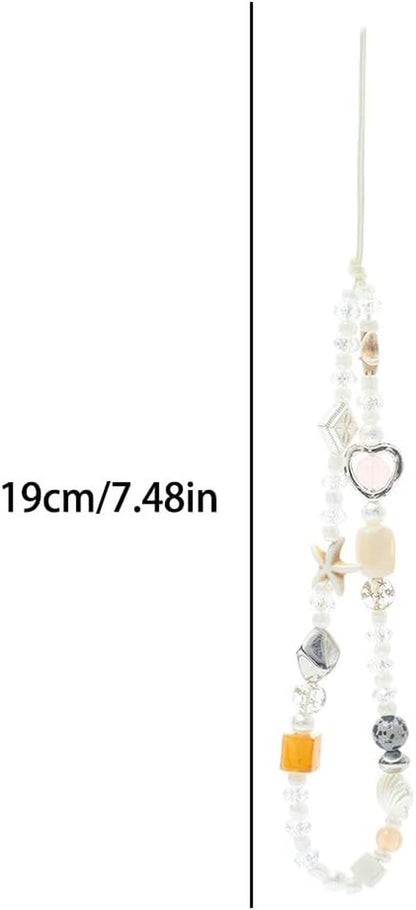 Beaded Camera Wrist Strap Cute Digital Camera Charm Lanyard Phone Charms Strap Beaded Camera Chain for Phone Bag Keychain