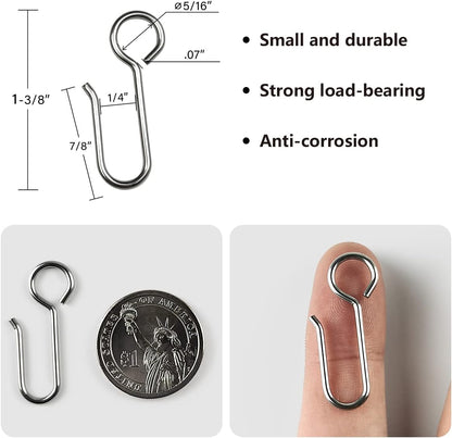 Carrier Rollers for Flexible Ceiling Curtain Track, Bendable Curtain Track Pulley, Curtain Track Carrier Hooks(Set of 24)