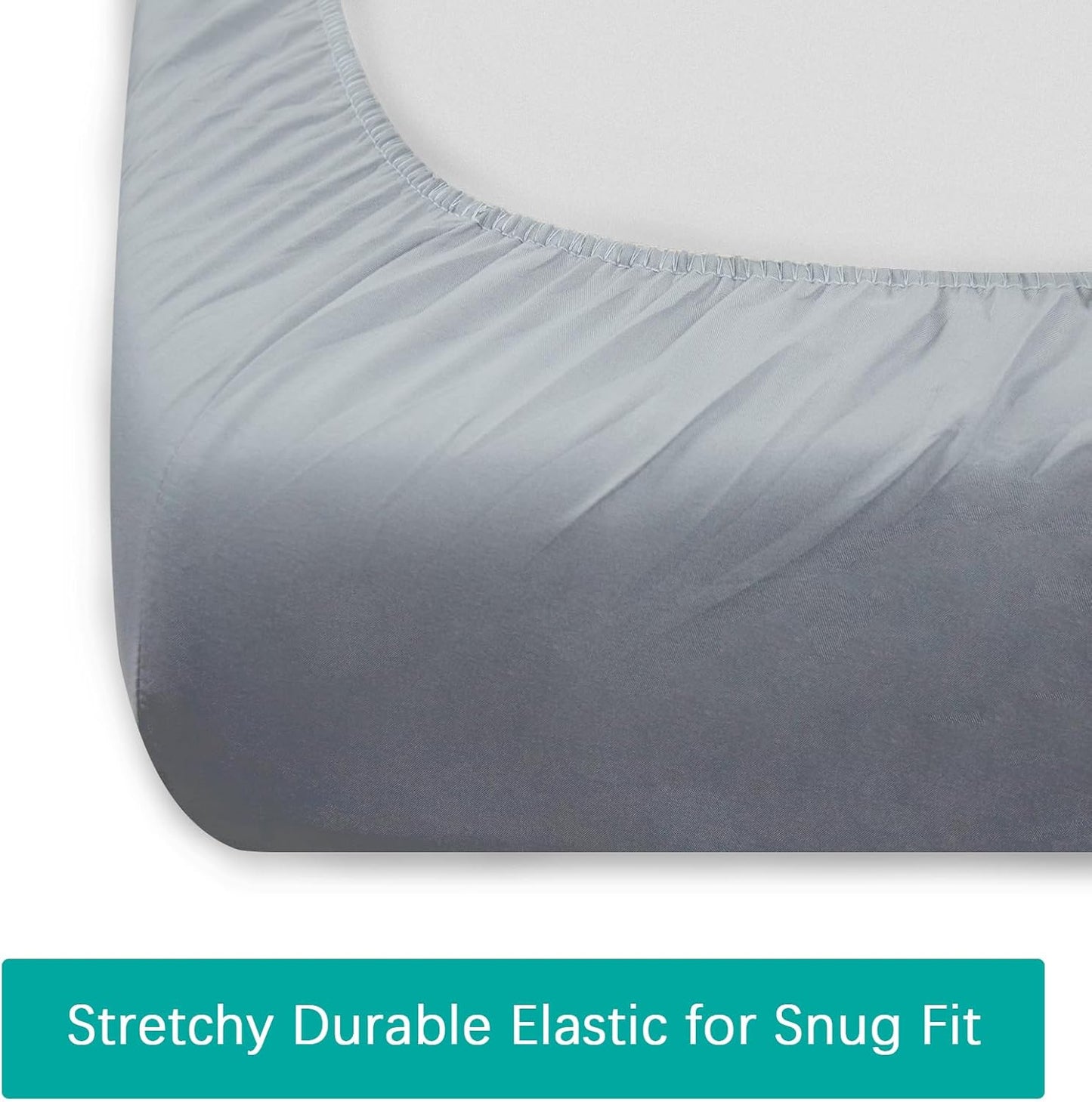 4 Piece Toddler Bedding Set,Ultra Soft and Breathable Crib Bedding Set,Includes Quilted Comforter,Fitted Sheet,Flat Top Sheet and Envelope Pillowcase for Boys and Girls,Grey