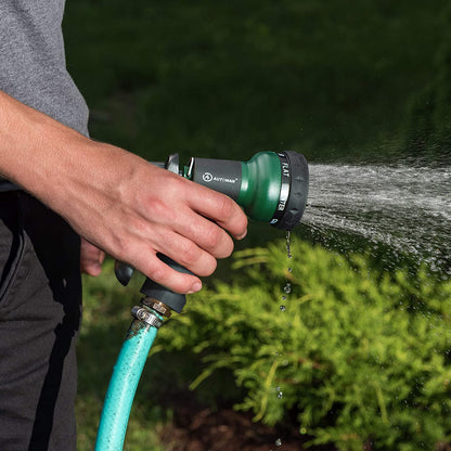 -Garden-Hose-Nozzle, ABS Water Spray Nozzle with 7 Adjustable Watering Patterns, Slip Resistant for Watering Plants, Lawn& Garden, Washing Cars, Cleaning, Showering Pets & Outdoor Fun.