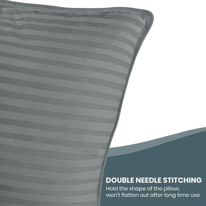 Bed Pillows for Sleeping Queen Size (Light Grey), Set of 2, Cooling Hotel Quality, for Back, Stomach or Side Sleepers