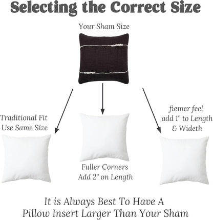 Euro Pillow Inserts 26 X 26 (Pack of 2, White), down Feather Pillow Stuffer, Premium White Pillows for Bed, Couch, and Cushion