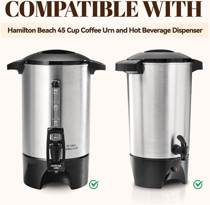 Paper Coffee Filters for Hamilton Beach 45 Cup Coffee Urn and Hot Beverage Dispenser, Unbleached Large Coffee Filters for Most 30-50 Cup Large Coffee Maker, 120 Pcs