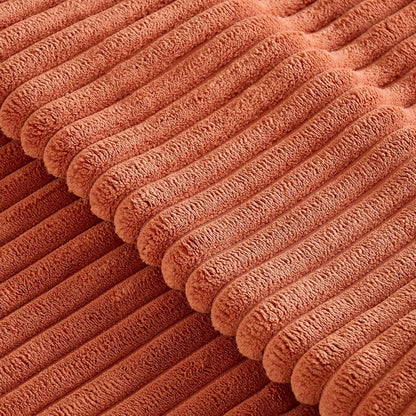 Set of 2 Burnt Orange Fall Decorative Throw Pillow Covers 16X16 Inch for Couch Bed Sofa, Autumn Halloween Thanksgiving Home Decor, Soft Plush Corduroy Cute Aesthetic Cushion Case 40X40 Cm