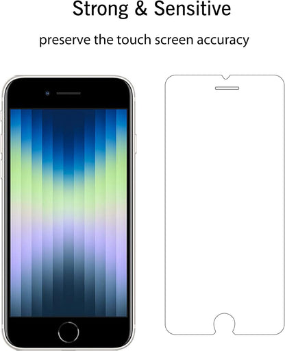 Screen Protector for Iphone SE 2020/2022 2Pack 0.33Mm 4.7 Inch Tempered Glass Case Friendly Iphone SE 2Nd/3Rd Generation