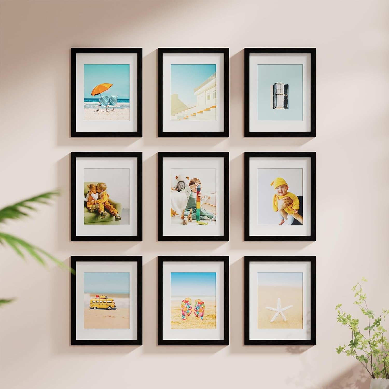 11X14 Picture Frame, Display Pictures 8X10 with Mat or 11X14 without Mat, Photo Frame for Wall Mounting, Black, 1 Pack