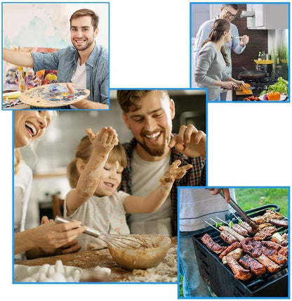 Waterproof Rubber Vinyl Apron for Unisex Adult, Adjustable, Lightweight, Chemical Resistant Extra Long Work Apron