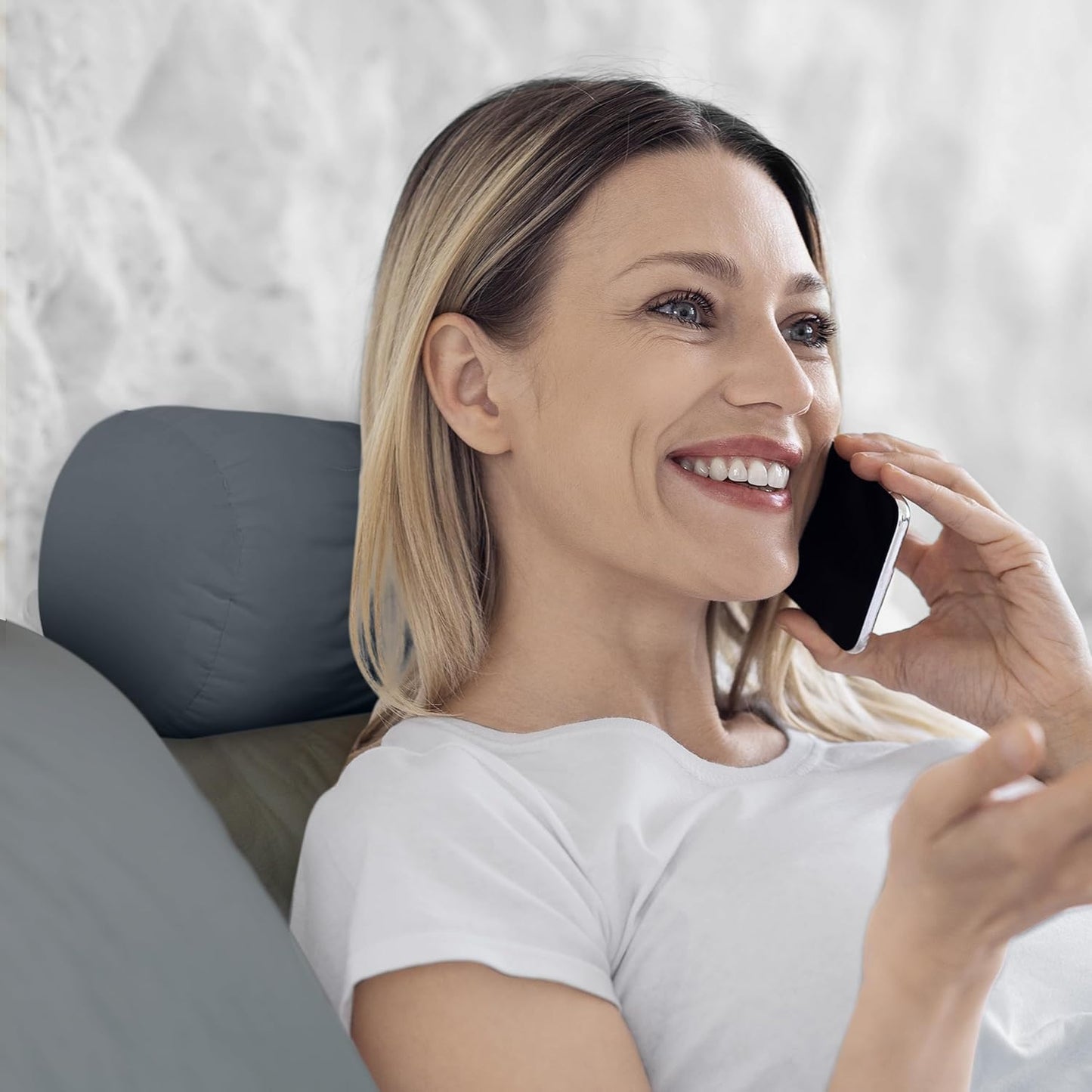 Bolster Pillows Insert (Pack of 2, Grey) - 6 X 16 Inches Bed and Couch Pillows - Indoor Decorative Pillows