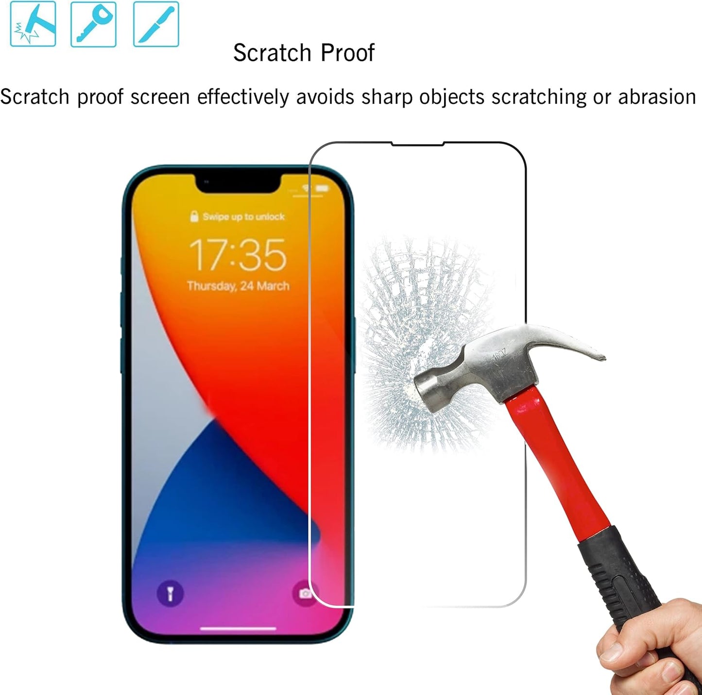 Iphone 14/14 Pro [6.1 Inch] Glass Screen Protector 3 Pack and Privacy Screen Protector for Iphone 14 Pro[6.1 Inch Display] 2 Pack +Camera Lens Protector 2 Pack