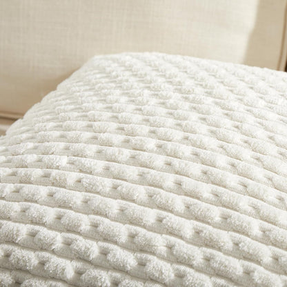 2 Packs Cream Decorative Throw Pillow Covers 12X20 Inch for Couch Bed Sofa, Modern Farmhouse Boho Home Decor, Soft Cute Plush Corduroy Cushion Case 30X50 CM
