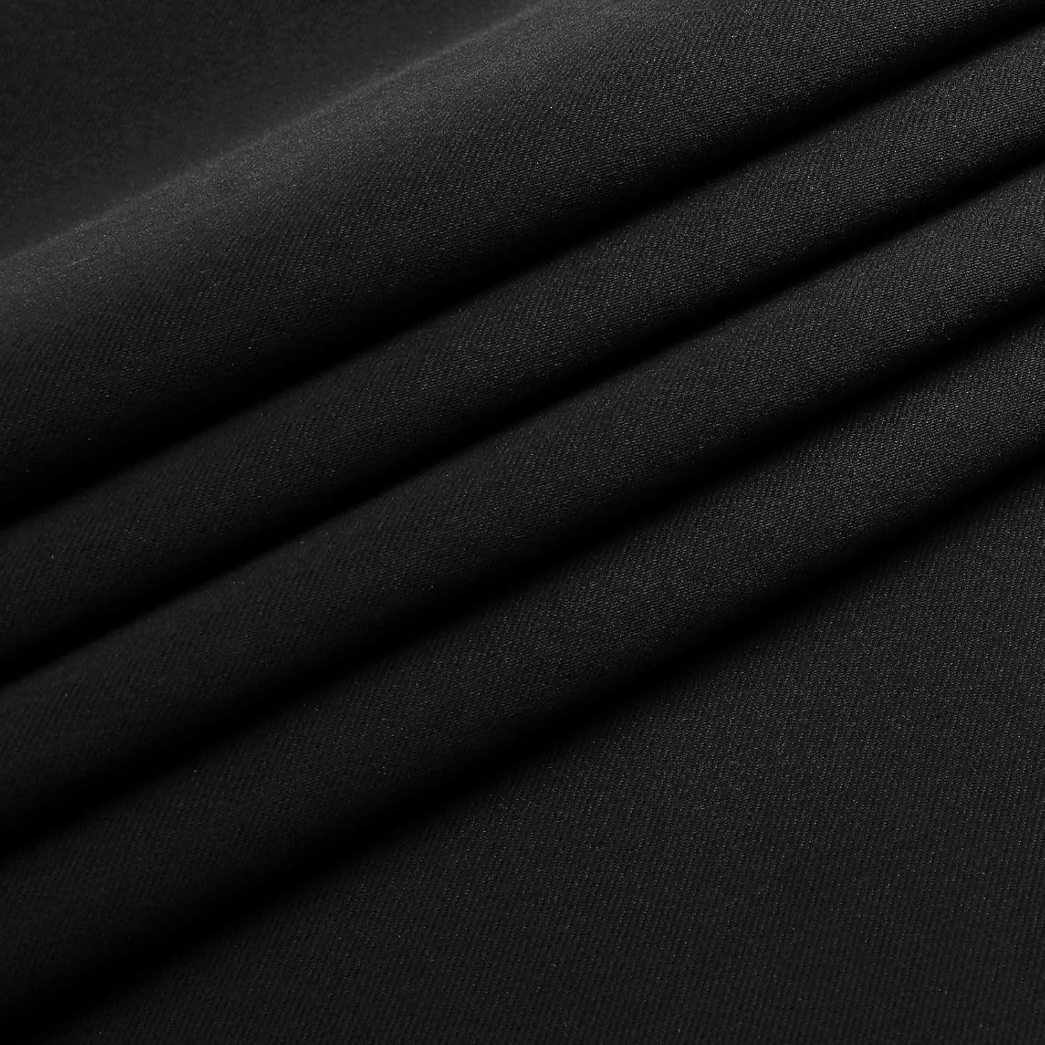 Black Valance for Window, Blackout Small Kitchen Curtain for Bedroom/Living Room, Rod Pocket Privacy Short Window Treatment Valance RV Bunk Panels, 60" Wx14 L