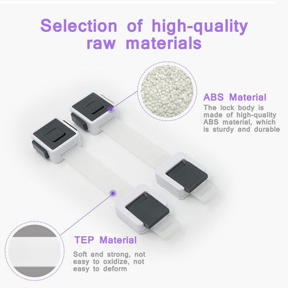 Child Proof Cabinet Locks, 4 Pack Child Locks for Drawer Cupboard Dishwasher Cupboard Pantry and Toilet. Adhesive Safety Baby Proofing Fridge Lock for Kids and Toddler