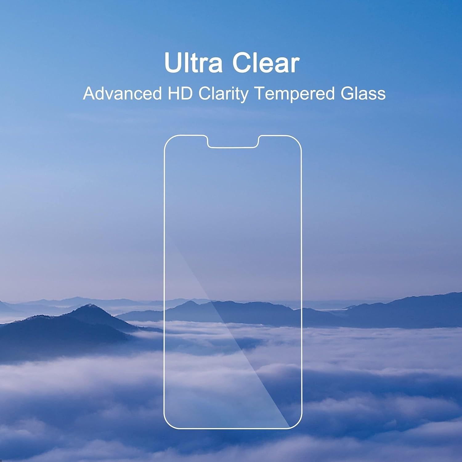 Glass Screen Protector Compatible for Iphone 13 & 13 Mini [5.4 & 6.1 Inch] 3 Pack Tempered Glass & Camera Lens Protector