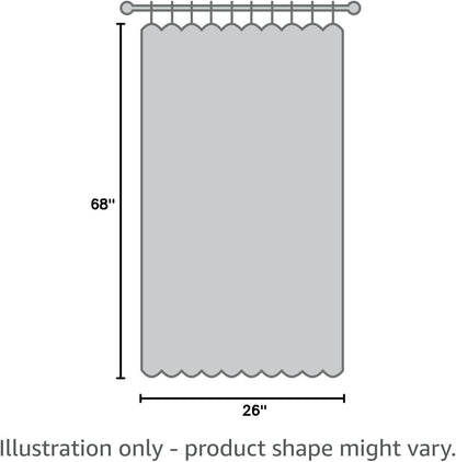 Door Curtains for Door Window, Faux Linen French Door Curtains for Privacy, Tie up Shades Front Door Curtain for Glass Window Covering, Heather Sand, 26’’ X 68’’, 1 Panel