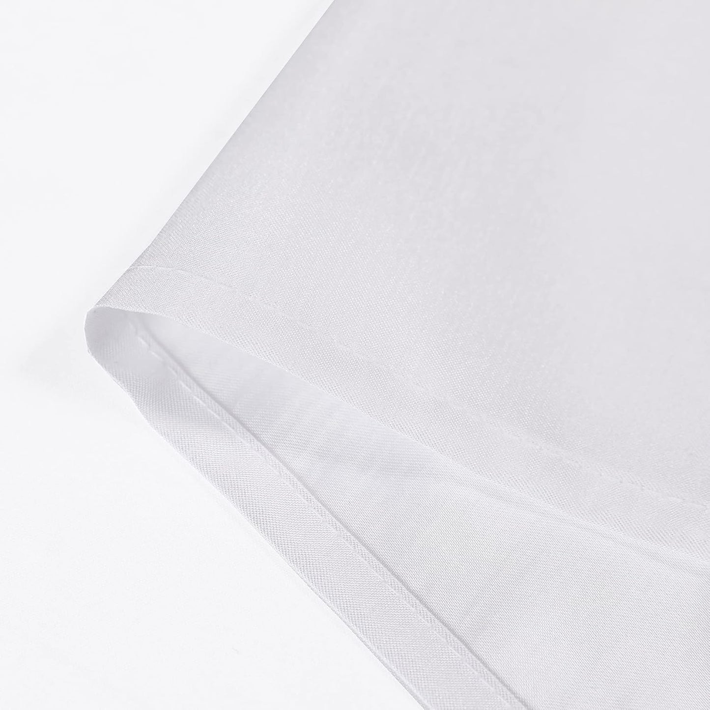 Uptown White Valance Curtains 14 Inch Length, Faux Silk Light Filtering Slub Fabric Rod Pocket Small Window Valance for Farmhouse Bedroom Basement Bathroom, 60Wx14L Inch