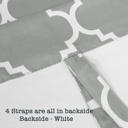 Beautiful Quatrefoil Dove Pattern Thermal Insulated Blackout Tie up Curtains, Rod Pocket Home Fashion Balloon Shade for Small Window, W42 X L63 Inch-Dove(Set of 1)