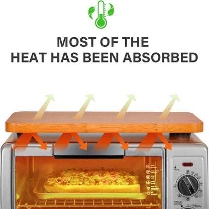 Cutting Board Compatible with BLACK+DECKER 8-Slice Extra Wide Convection Toaster Oven, Heat Resistant Large Bamboo Cutting Board Accessories for BLACK+DECKER Toaster Ovens Countertop