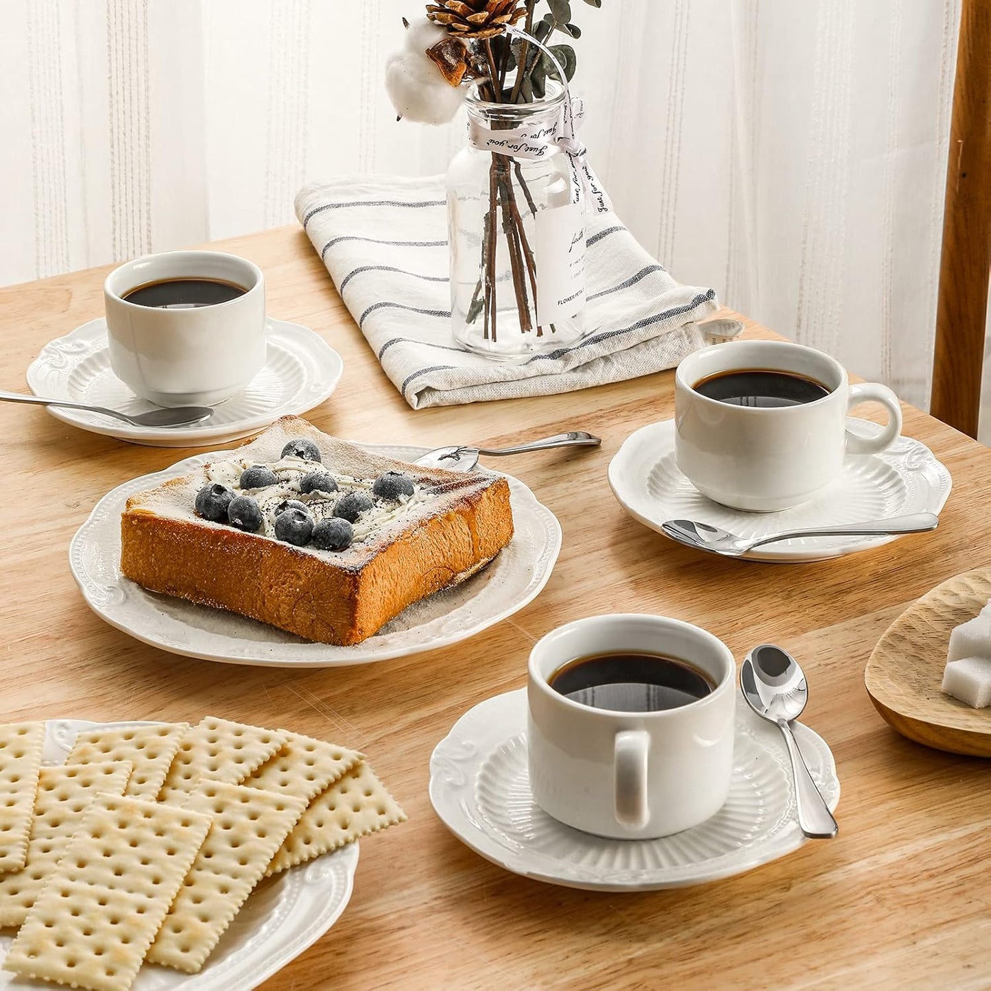 6-Piece Demitasse Espresso Spoons, 4 Inches Stainless Steel Mini Coffee Spoons