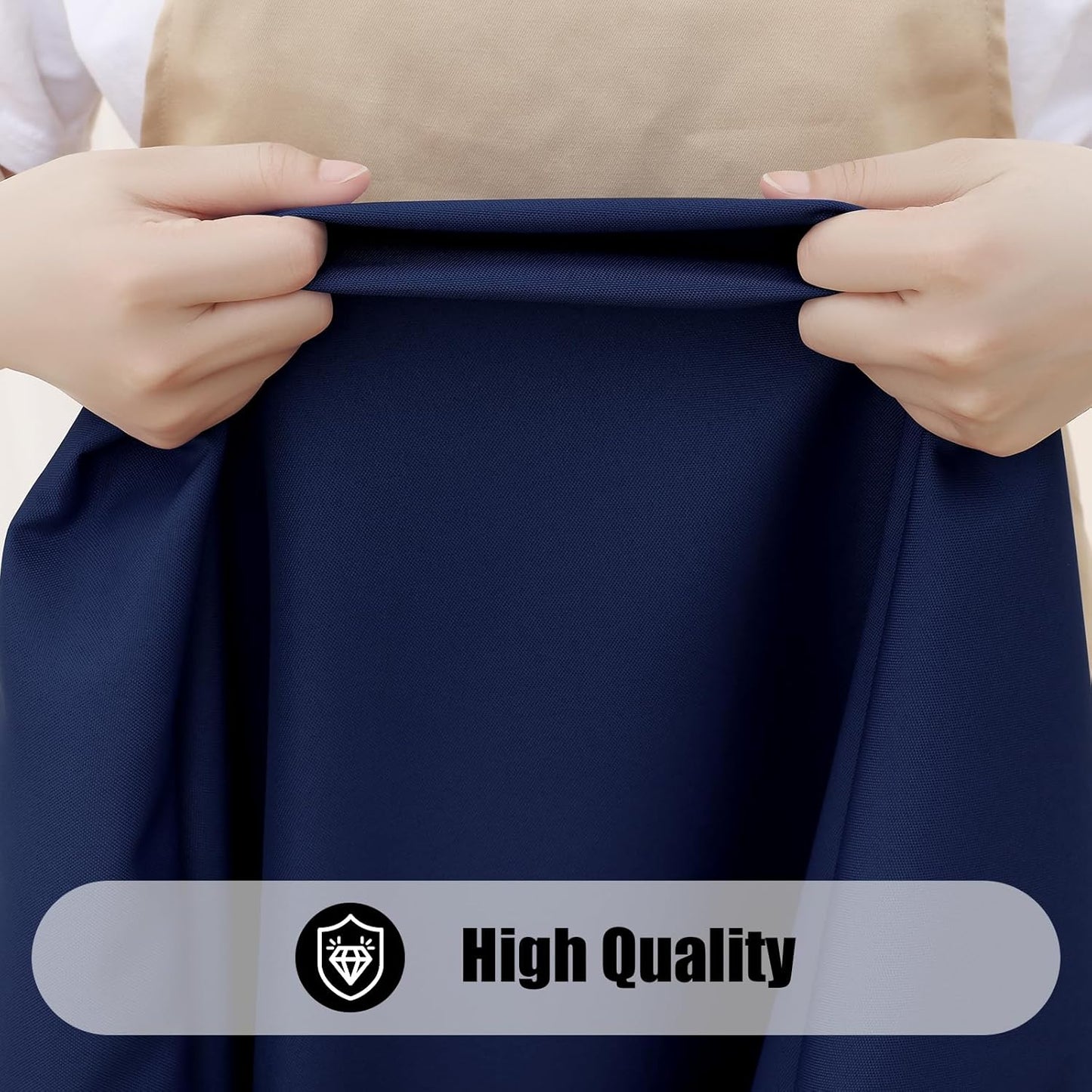 2-Pack Waterproof Elastic Fitted Picnic Tablecloths, Washable Polyester Rectangular Covers for Indoor and Outdoor Use (Navy, 30" x 72")