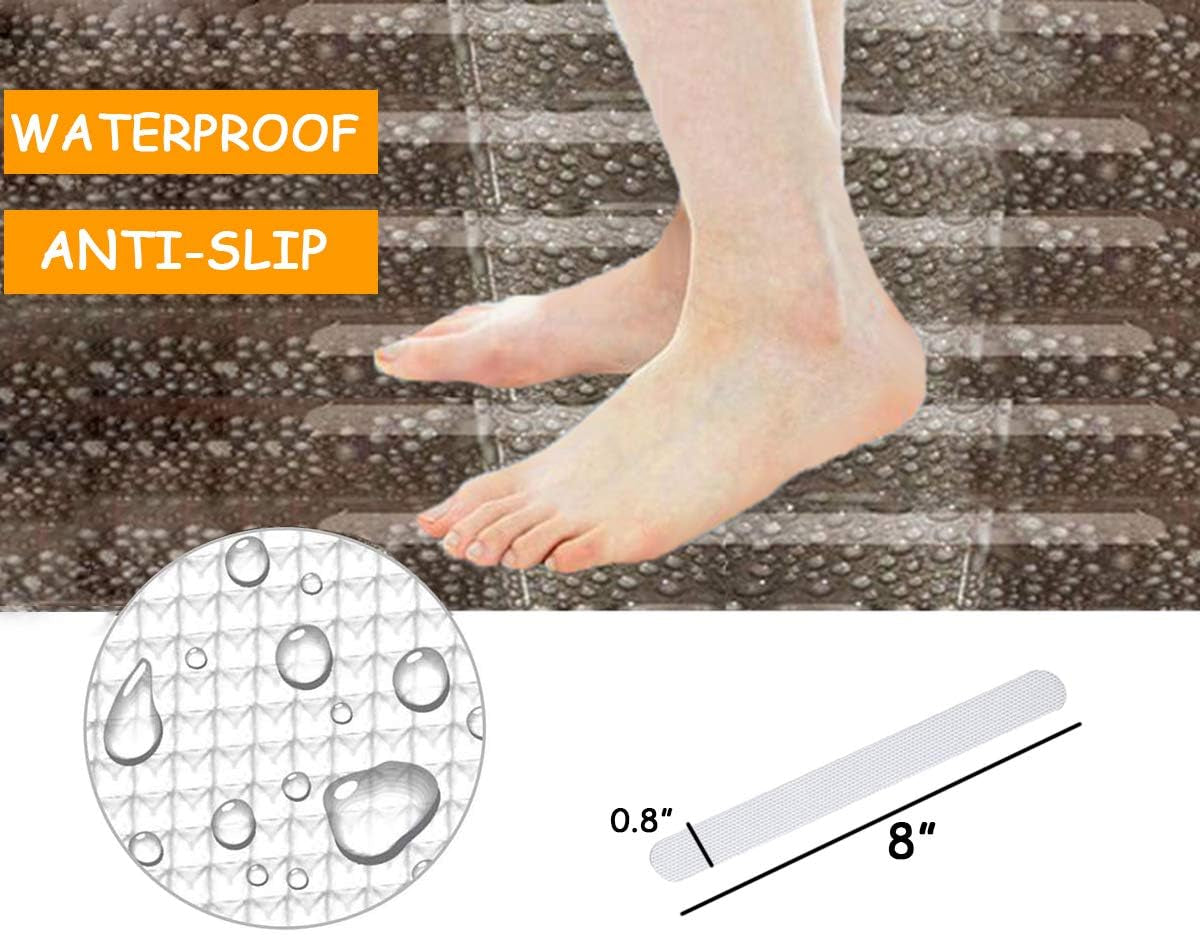 20 Pack Non Slip Bath Tub Stickers Strips, anti Slip Shower Treads, Bath Safety Stickers Tape, Slip Resistant Decals for Tub Pools Floor Bathrooms Stairs to Prevent Slippery