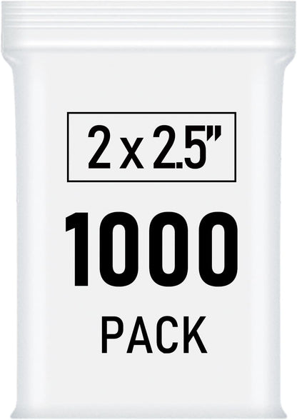 1000 Pcs Small Plastic Bags, Small Bag 2 X 2.5 Inch, Mini Bag Resealable, Small Baggies, Jewelry Bags Clear Plastic for Candy Pills Beads Diamond