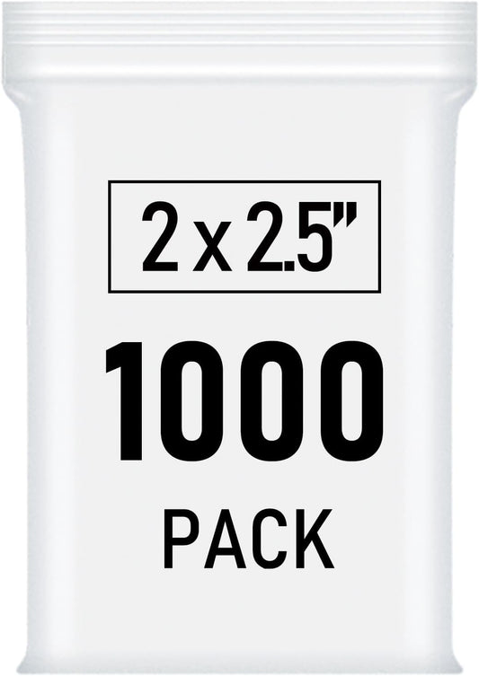 1000 Pcs Small Plastic Bags, Small Bag 2 X 2.5 Inch, Mini Bag Resealable, Small Baggies, Jewelry Bags Clear Plastic for Candy Pills Beads Diamond