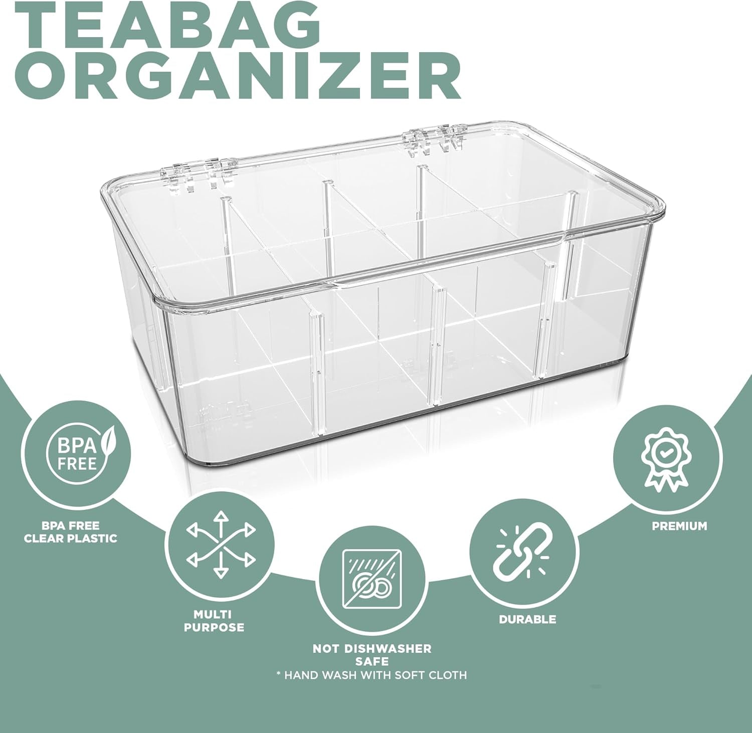 - Pantry Organizers and Storage and Cabinet Organizer - 3 Pack Stackable Tea Bag Organizer or Holder with Lids for Fridge, Refrigerator, Kitchen, Cupboard, Snack & Spice Organization
