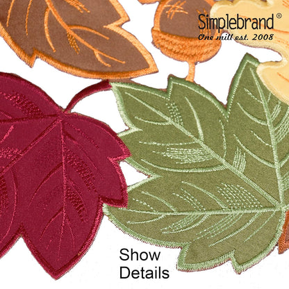 Harvest Fall Table Runner 36 Inches Long for Thanksgiving, Cutwork with Applique Embroidered Maple Leaves Dresser Scarf Table Topper for Home Dinner Holiday Festival Decorations, 13" X 36"