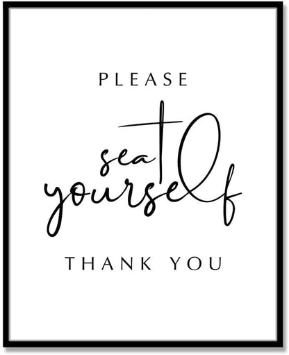 Please Seat Yourself, Bathroom Sign, Washroom Print, Bathroom Wall Decor, Funny Toilet Art, Restaurant Wall Decor, Funny Bathroom Art, 8X10 Inch,Unframed