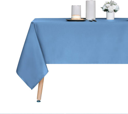 210GSM Rectangle Table Cloth, Water Resistance Microfiber Tablecloth, Decorative Fabric Table Cover for Outdoor and Indoor Use (Sky Blue,60 X 60 Inch)