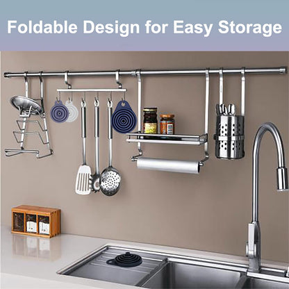 Funnels for Kitchen Use Set of 4, Silicone Collapsible Funnels for Filling Bottles, Food Grade Funnel for Liquid Powder Transfer, Foldable Kitchen Utensils