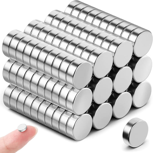 120-Piece Set of Miniature Round Magnets (6x2mm) for Office, Kitchen, Crafts, and Miniatures