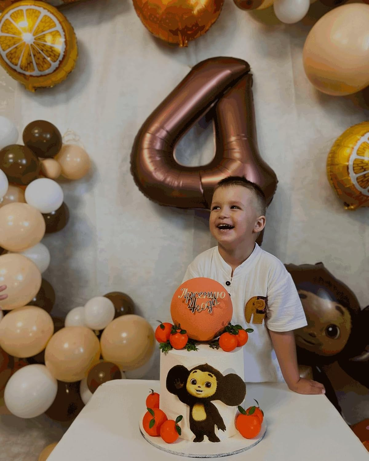 1 Balloon - Coffee Brown Birthday Number Balloons, 40 Inch Large Foil Balloons for Men Women Boys Girls Coffee Brown Themed Birthday Decorations