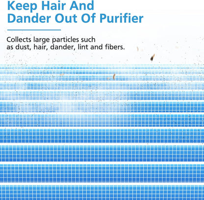 2-Pack Air Filter Compatible with MK-04 MG-04JH Air Puri-Fier, 4-Layers H13 Ture HEPA Filter Suitable for Dust, Pet Dander, Smoke, Pollen for Bedroom and Office- Standard Version