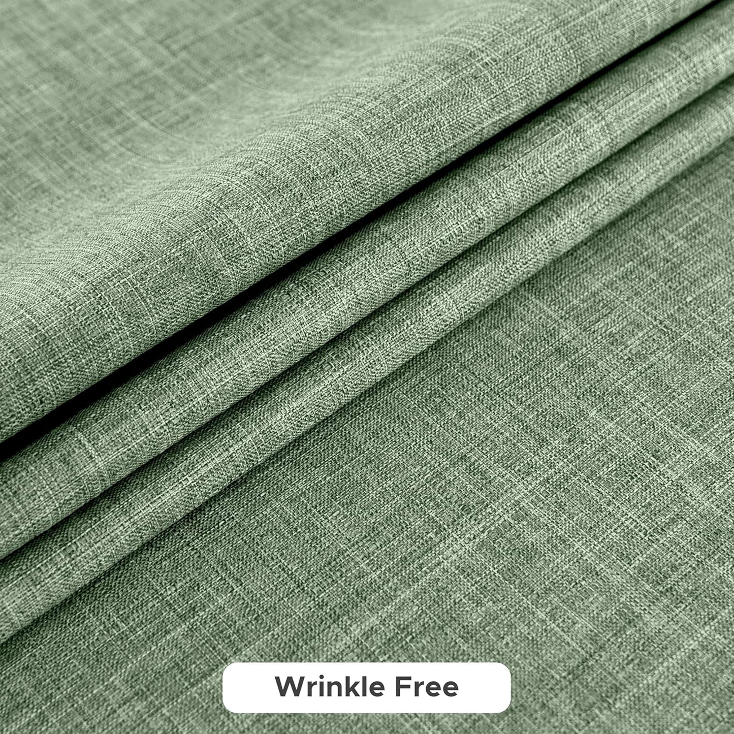 Faux Linen Tablecloths for Rectangular Tables: Water and Stain Resistant Farmhouse Table Covers, Washable Burlap Texture for Kitchen Dining and Parties (2 Pack, 52x70 Inches, Sage Green)