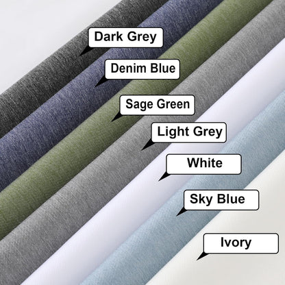 Jack Ivory Stall Small Shower Curtain 36X72 Inches, Solid Faux Denim Fabric Shower Curtain for Bathroom, Soft Airy Hotel Spa Quality with 12 Plastic Hooks, 36" W X 72" L, Ivory