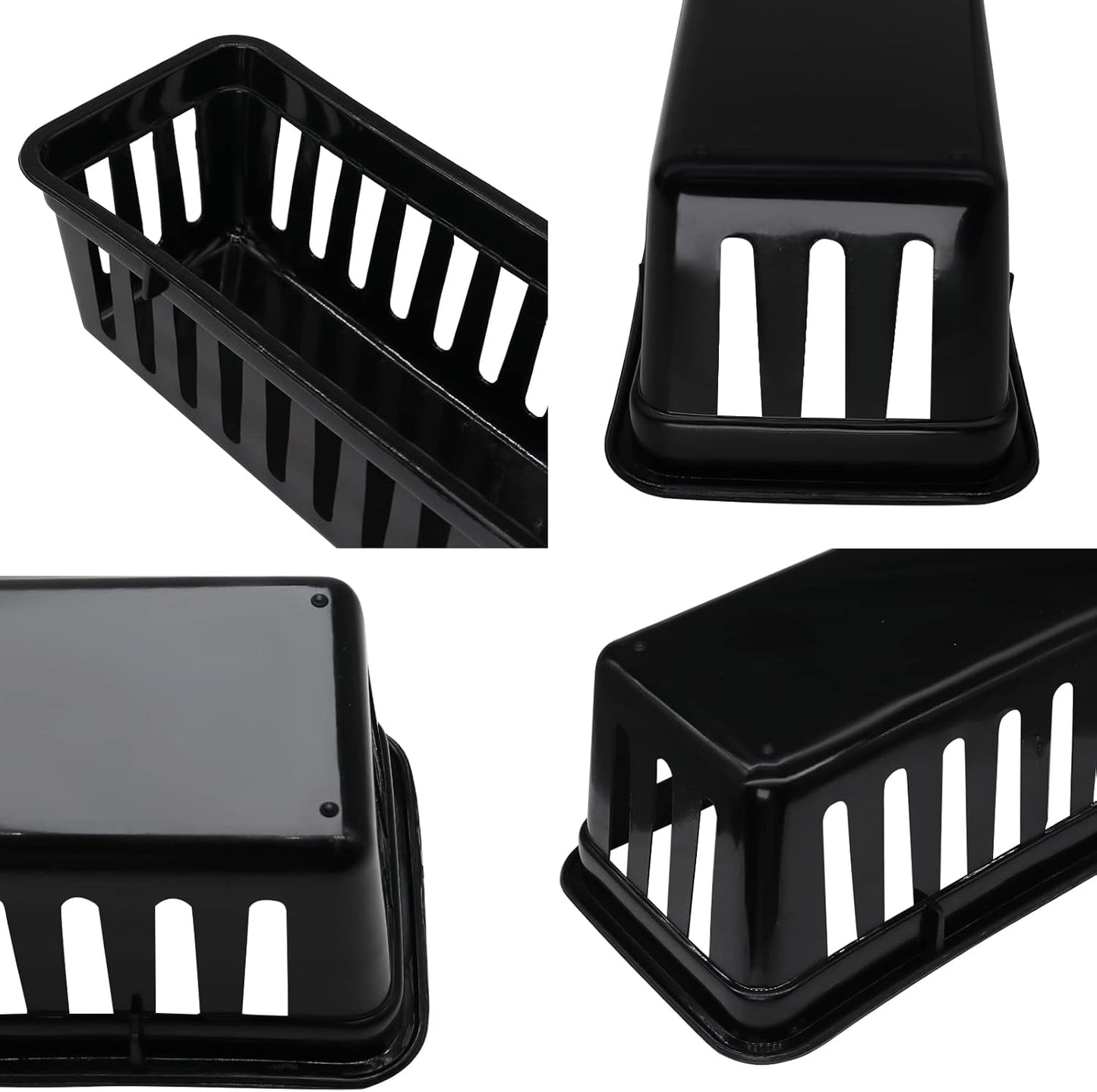 Classroom Pencil or Rubber Organizer Basket Trays, Office Supply Baskets Organization Trays for Home School Classroom Office 12 Pack (Black)