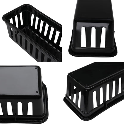 Classroom Pencil or Rubber Organizer Basket Trays, Office Supply Baskets Organization Trays for Home School Classroom Office 12 Pack (Black)