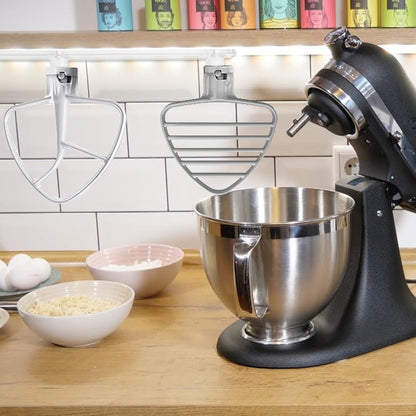 2 Pack Mixer Attachment Holder for Kitchen Aid Stand Mixer Accessories and Attachments, Hanging Hooks Mixer Attachment Organizer Compatible with Kitchen Aid Mixer Accessories