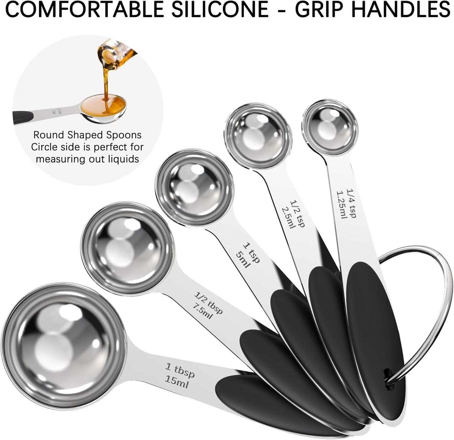 Measuring Cups and Spoons Set, Stainless Steel, Kitchen Utensils for Cooking and Baking (11)
