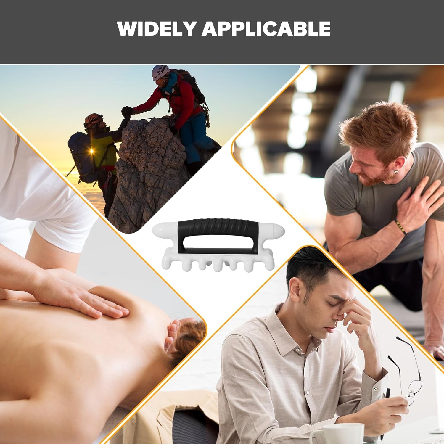 Fascia Massage Tool Blaster for Cellulite - Myofascial Release Tools for Trigger Point, Deep Tissue System Relief, Fascia Blaster for Muscle Knot Recovery & Relaxtion, Full Body Massager, Black