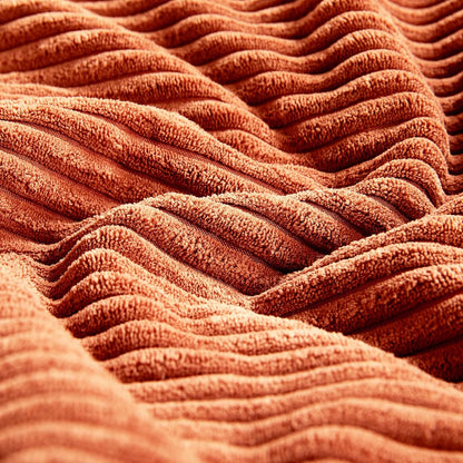 Set of 4 Burnt Orange Decorative Throw Pillow Covers 18X18 Inch for Living Room Couch Bed, Boho Farmhouse Fall Home Decor, Soft Textured Corduroy Cross Patchwork Cushion Case 45X45 Cm