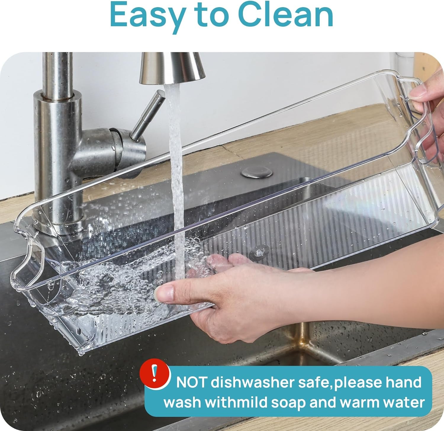 Breastmilk Storage Container 4PCS Set, Clear Freezer and Fridge Organizer Bins, Plastic Storage Bins for Breast Milk, Baby Pouches, Formula, Bottles and Yogurts, 4.3’’ Width, 14.7" Long