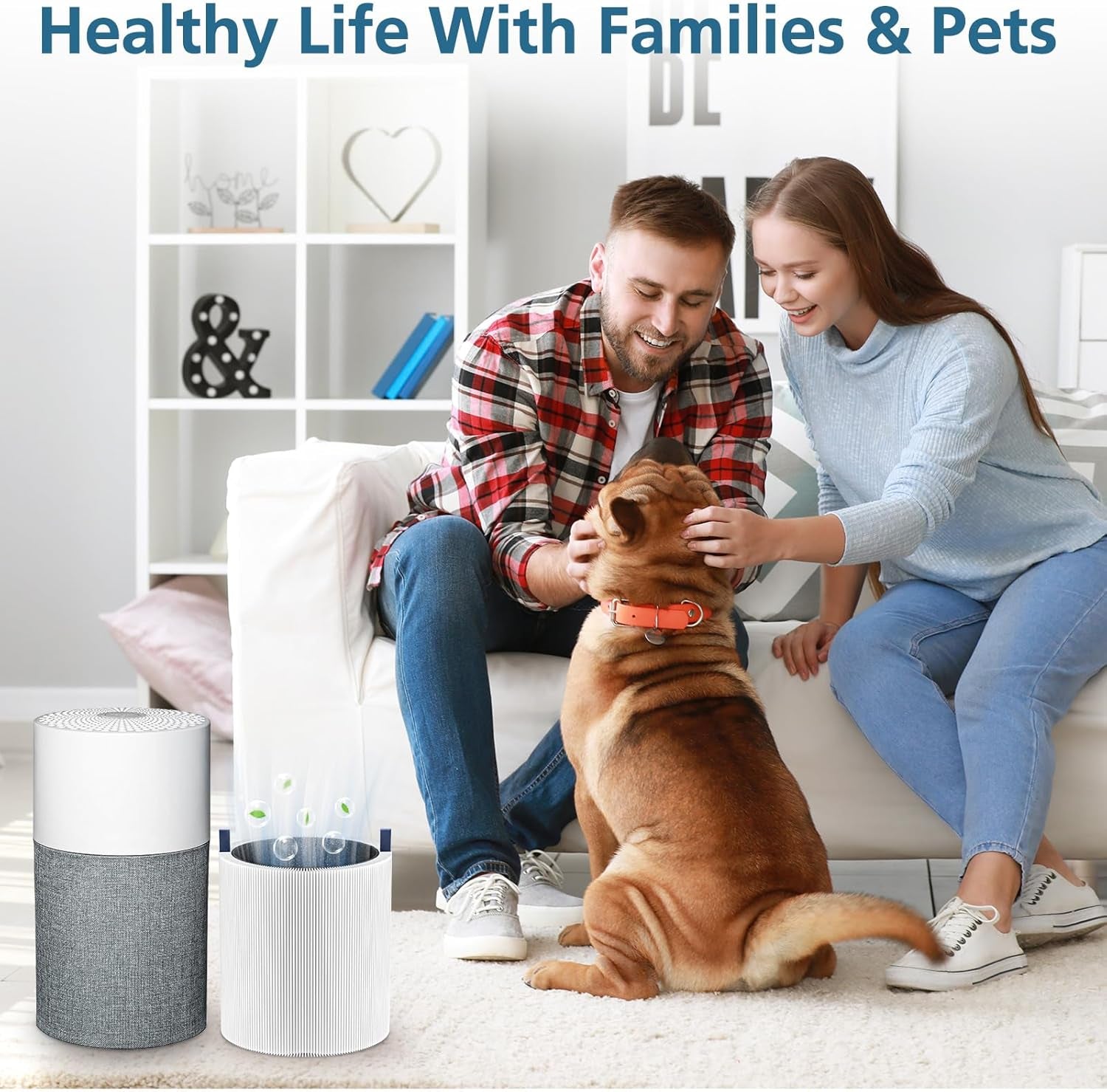 2-Pack 511 Replacement Filter, Compatible with Blue Air Blue Pure 511 Air Purifier, True H13 HEPA Filters, and Activated Carbon Filter