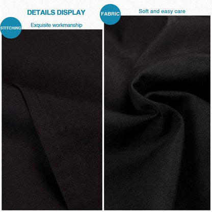 Queen (20X30) Microfiber Pillowcases and Standard (20X26) Pillow Shams, Black