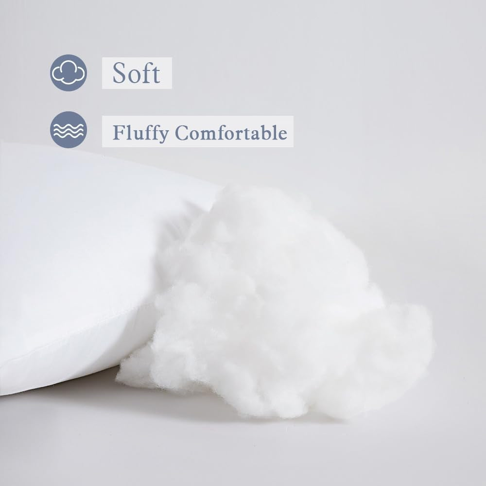 Set of 2 Throw Pillow Inserts Premium Pillow Stuffer Square Form for Decorative Cushion Bed Couch Sofa 14X14 Inch