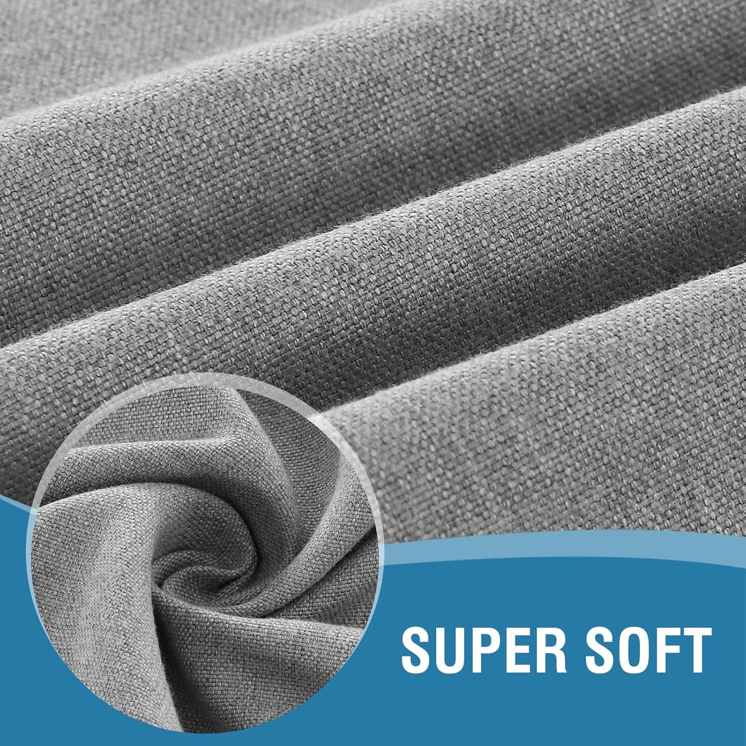 Linen Textured Cloth Napkins Set of 12 (18" X 18") Linen Textured Dinner Napkins Waterproof Extra Soft Thick Durable Reusable Napkins with Hemmed Edges, Heather Gray