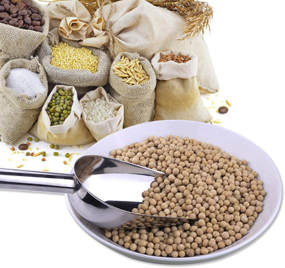 Food Ice Scoop, Stainless Steel Scoop, Metal Candy Popcorn Flour Utility Scooper for Wedding Party Bar Kitchen Bath, Heavy Duty & Dishwasher Safe, (24Oz, 1Pc)